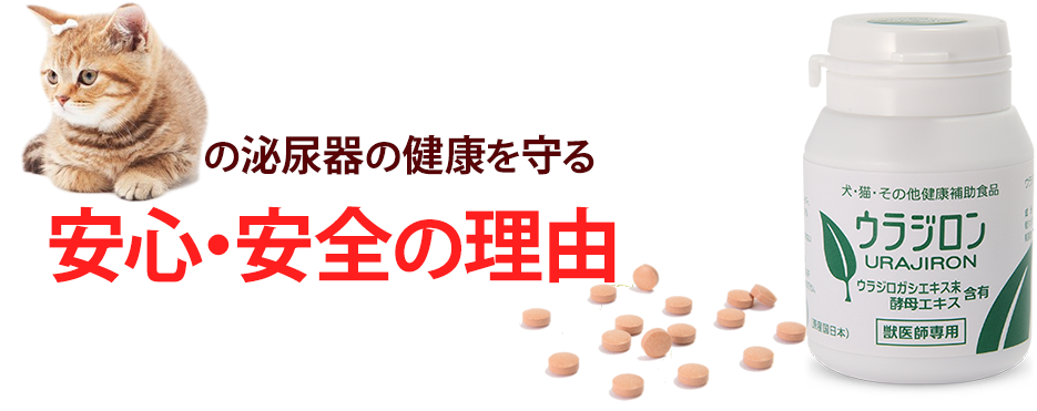 ネコちゃんの泌尿器の健康を守る安心・安全の理由